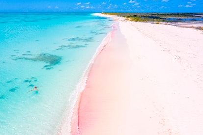 A Pink Sand Beach is a less traveled destination, which is a fall 2022 travel trend. 