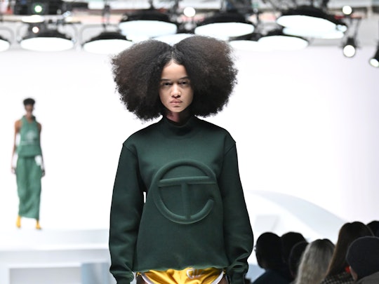 A model poses for the Telfar presentation during New York Fashion Week: The Shows on February 16, 20...