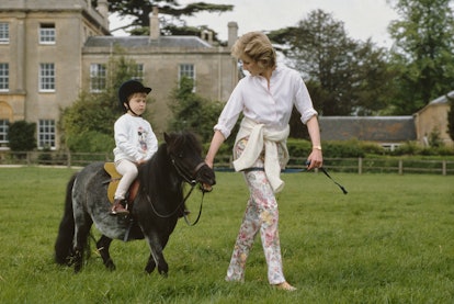 Prince William rode a horse as a little boy.