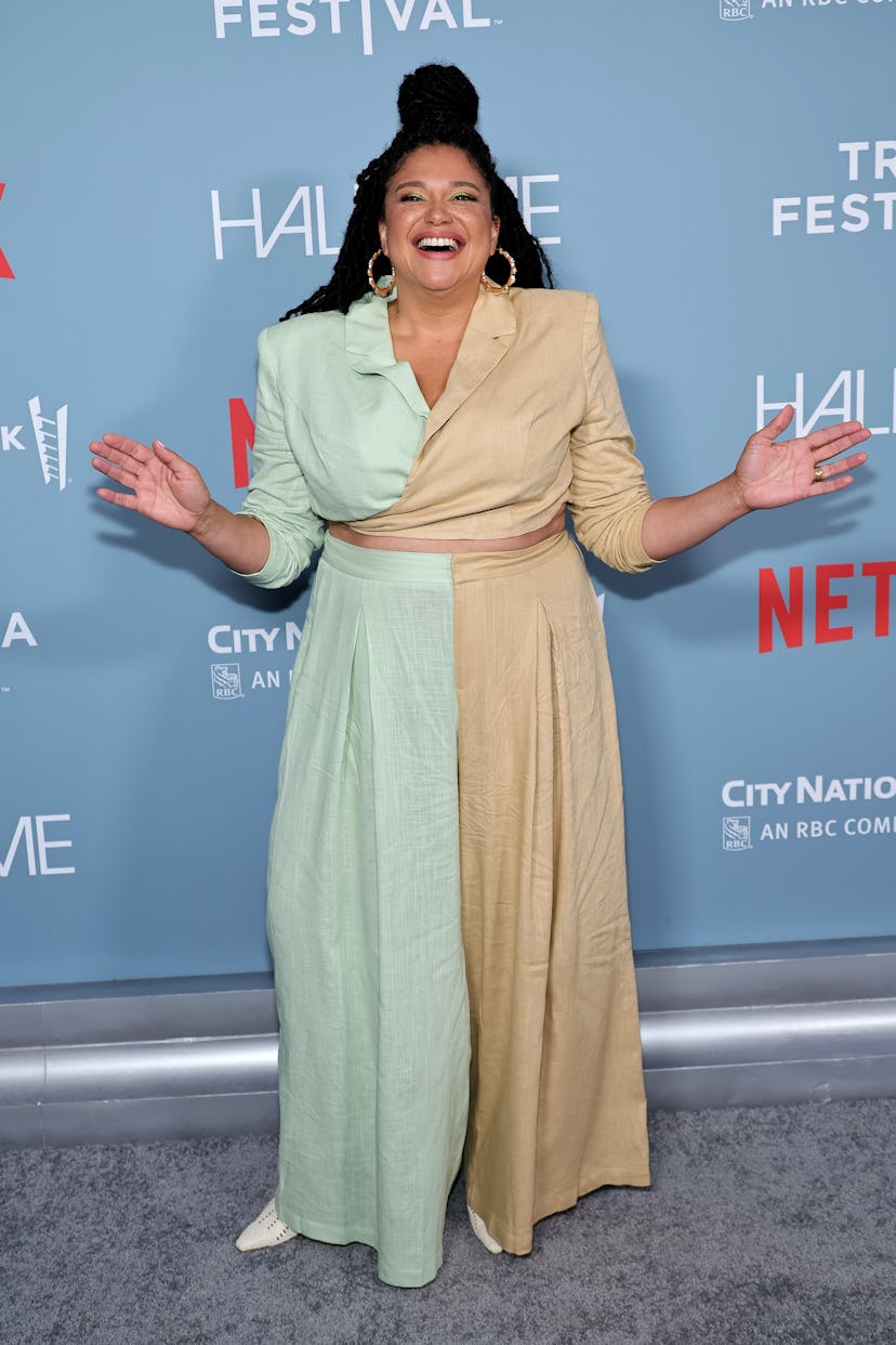 Michelle Buteau attends "Halftime" Premiere during the Tribeca Film Festival Opening Night on June 0...