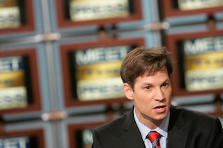 NBC News Middle East Correspondent Richard Engel speaks during a taping of Meet the Press. The journ...