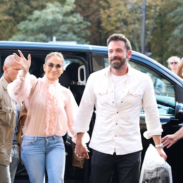 Jennifer Lopez and Ben Affleck are set to celebrate their wedding weekend in Georgia. Here, they arr...