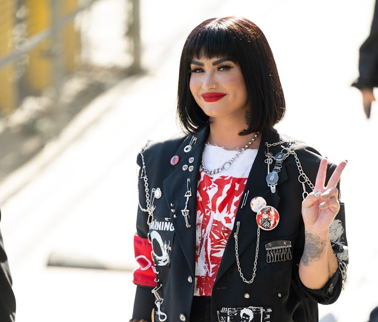 LOS ANGELES, CA - JULY 14: Demi Lovato is seen at "Jimmy Kimmel Live" on July 14, 2022 in Los Angele...