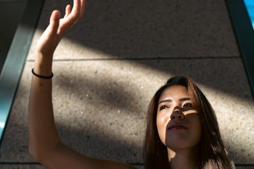 A portrait of a beautiful young woman.