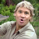 Steve Irwin holding an alligator