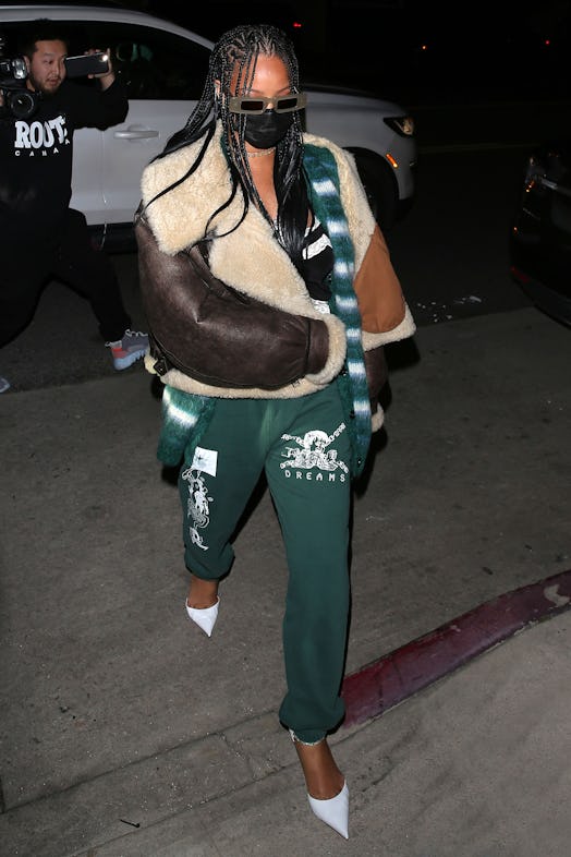 Rihanna is seen at Giorgio Baldi on March 11, 2021