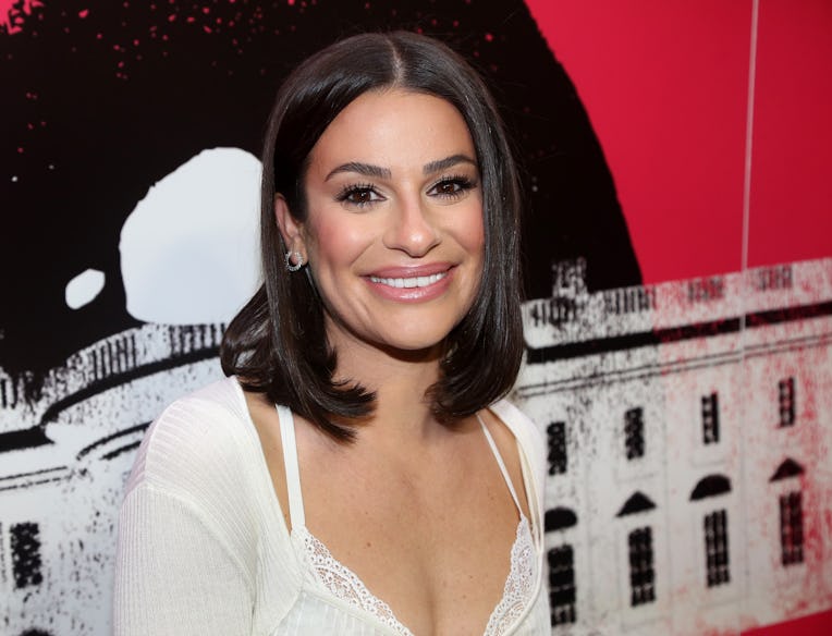 NEW YORK, NEW YORK - MAY 01: Lea Michele poses at the opening night of the new play "POTUS" on Broad...