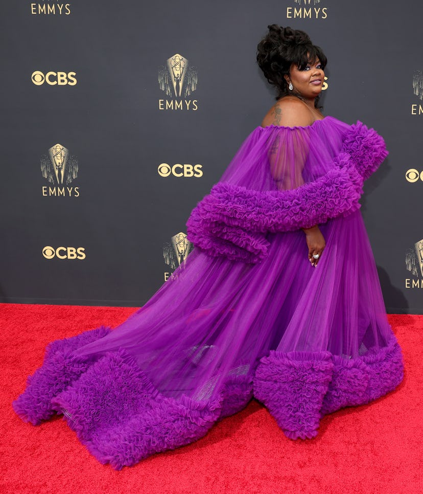 Nicole Byer at 2021 Emmys red carpet