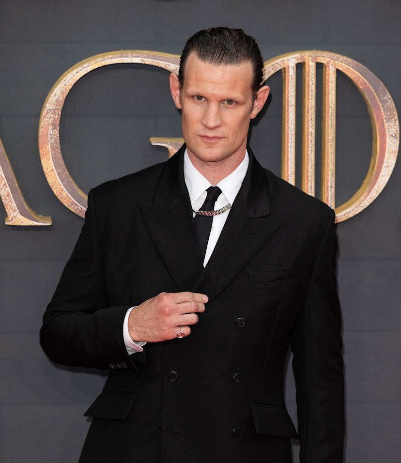LONDON, ENGLAND - AUGUST 15: Matt Smith attends the "House Of The Dragon" Sky Group Premiere at Leic...