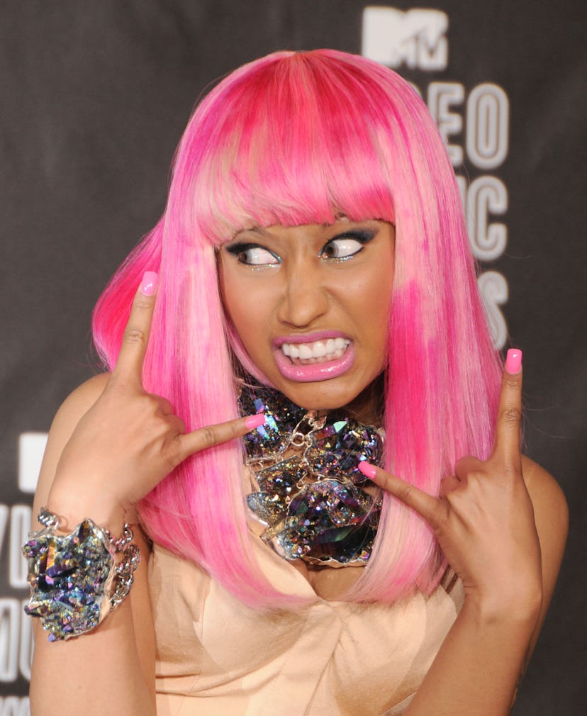 LOS ANGELES, CA - SEPTEMBER 12: Nicki Minaj poses in the press room at the 2010 MTV Video Music Awar...