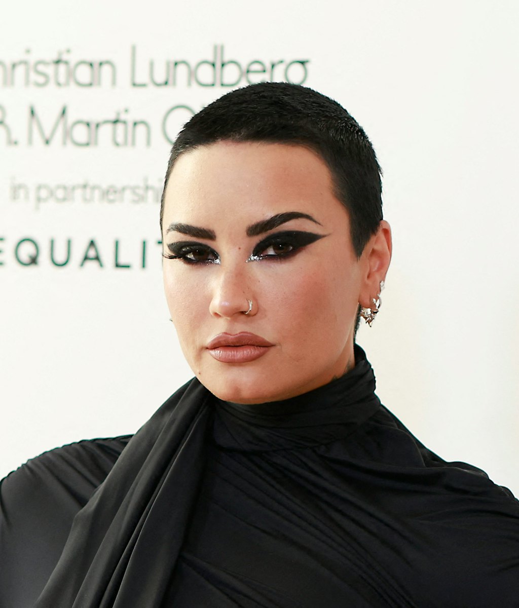 US singer Demi Lovato attends the 30th annual Elton John AIDS Foundation 94th Oscars Viewing Party i...
