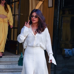 PARIS, FRANCE - JUNE 07: Priyanka Chopra is seen strolling near the Place Vendome on June 07, 2022 i...
