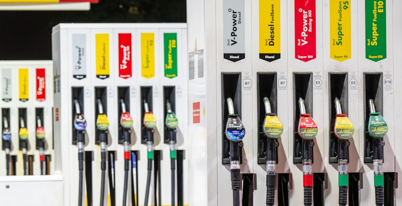 19 August 2022, Bavaria, Munich: Gas pumps are seen at a gas station. Drivers in southern Germany in...