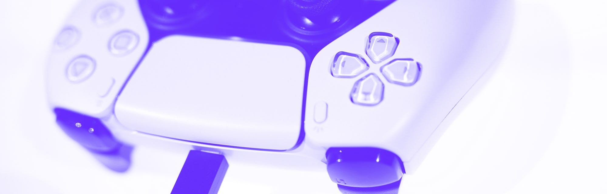 COPENHAGEN, DENMARK - JULY 14: A detailed view of the Playstation 5 DualSense Wireless Controller be...