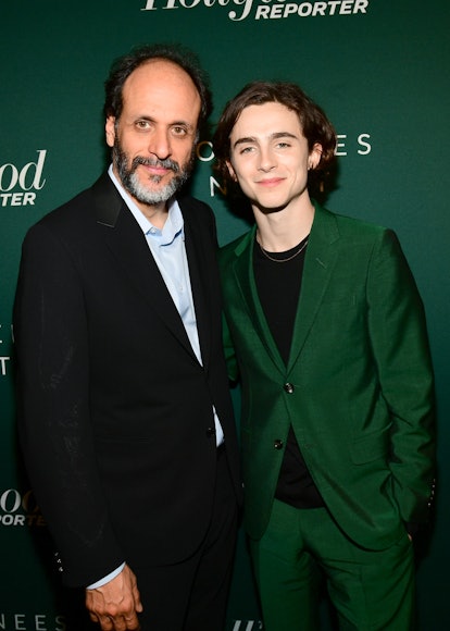 BEVERLY HILLS, CA - FEBRUARY 05:  Luca Guadagnino (L) and Timothee Chalamet attend The Hollywood Rep...