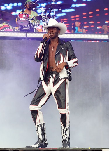Lil Nas X Style Evolution: his funky cowboy outfit from Day 2 of 2019 Boston Calling Music Festival ...