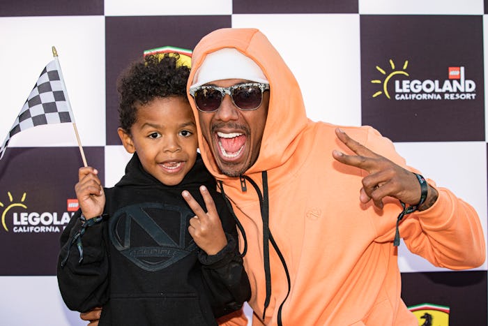  Nick Cannon with his son Golden Cannon at LEGOLAND California on May 11, 2022.