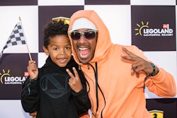  Nick Cannon with his son Golden Cannon at LEGOLAND California on May 11, 2022.