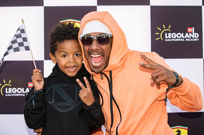 Nick Cannon with his son Golden Cannon at LEGOLAND California on May 11, 2022.