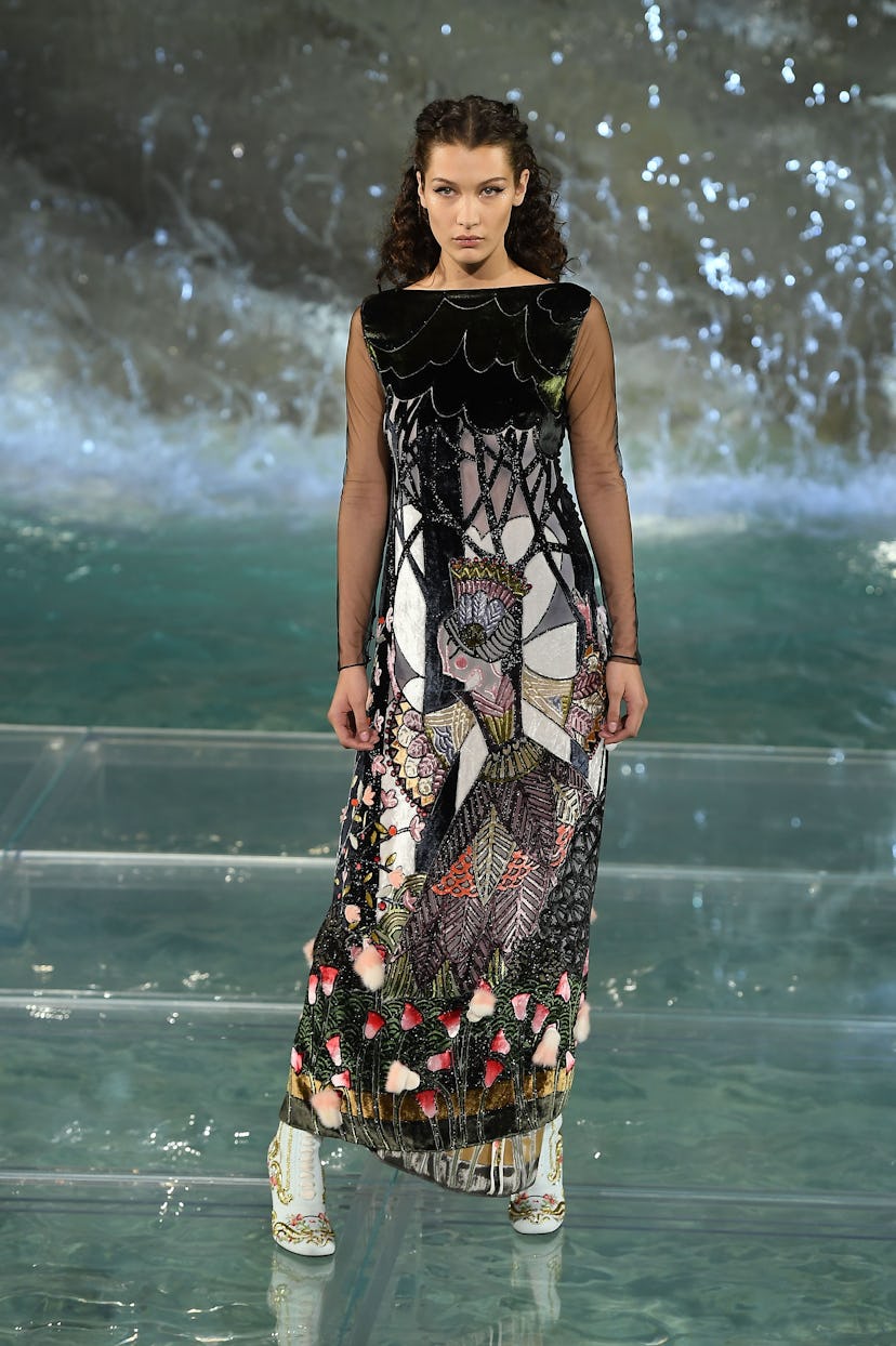 Bella Hadid walks the runway at Fendi Roma 90 Years Anniversary fashion show in rome