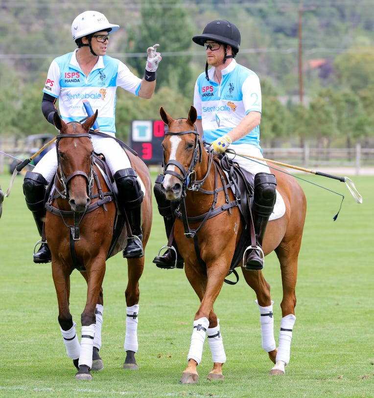 ASPEN, COLORADO - AUGUST 25: (L-R) Sentebale Ambassador Nacho Figueras and Prince Harry, Duke of Sus...