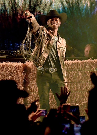 Lil Nas X Style Evolution: his full-cowboy look from the 2019 Stagecoach Festival on April 28, 2019.