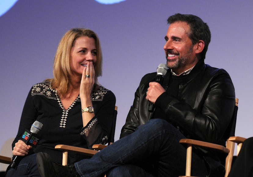 AUSTIN, TX - MARCH 14: (L-R) Nancy Carell and Steve Carell attend a Q&A at the TBS "Angie Tribeca" P...