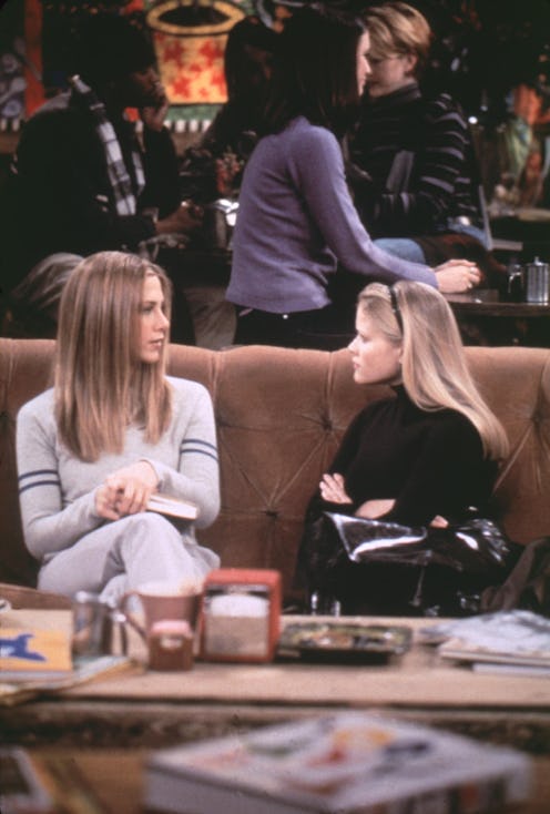377080 01: Jennifer Aniston and Reese Witherspoon in "Friends" (1999-2000 season, "The One With Rach...
