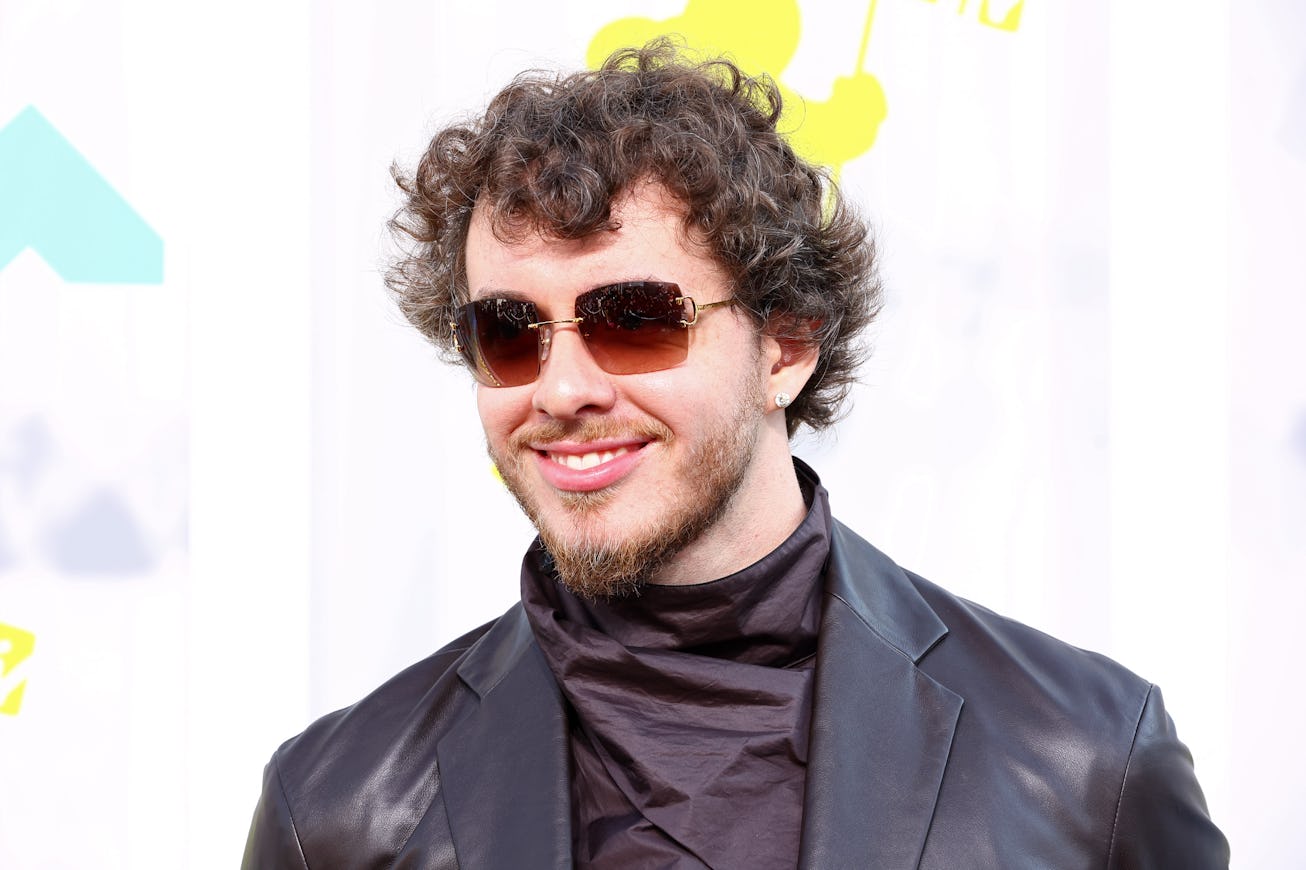 NEWARK, NEW JERSEY - AUGUST 28: Jack Harlow attends the 2022 MTV VMAs at Prudential Center on August...