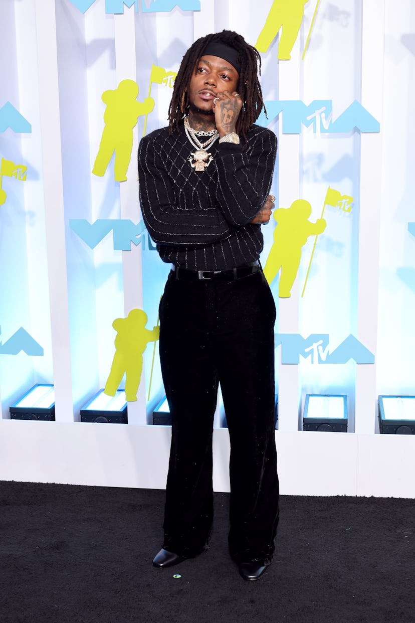 NEWARK, NEW JERSEY - AUGUST 28: JID attends the 2022 MTV VMAs at Prudential Center on August 28, 202...