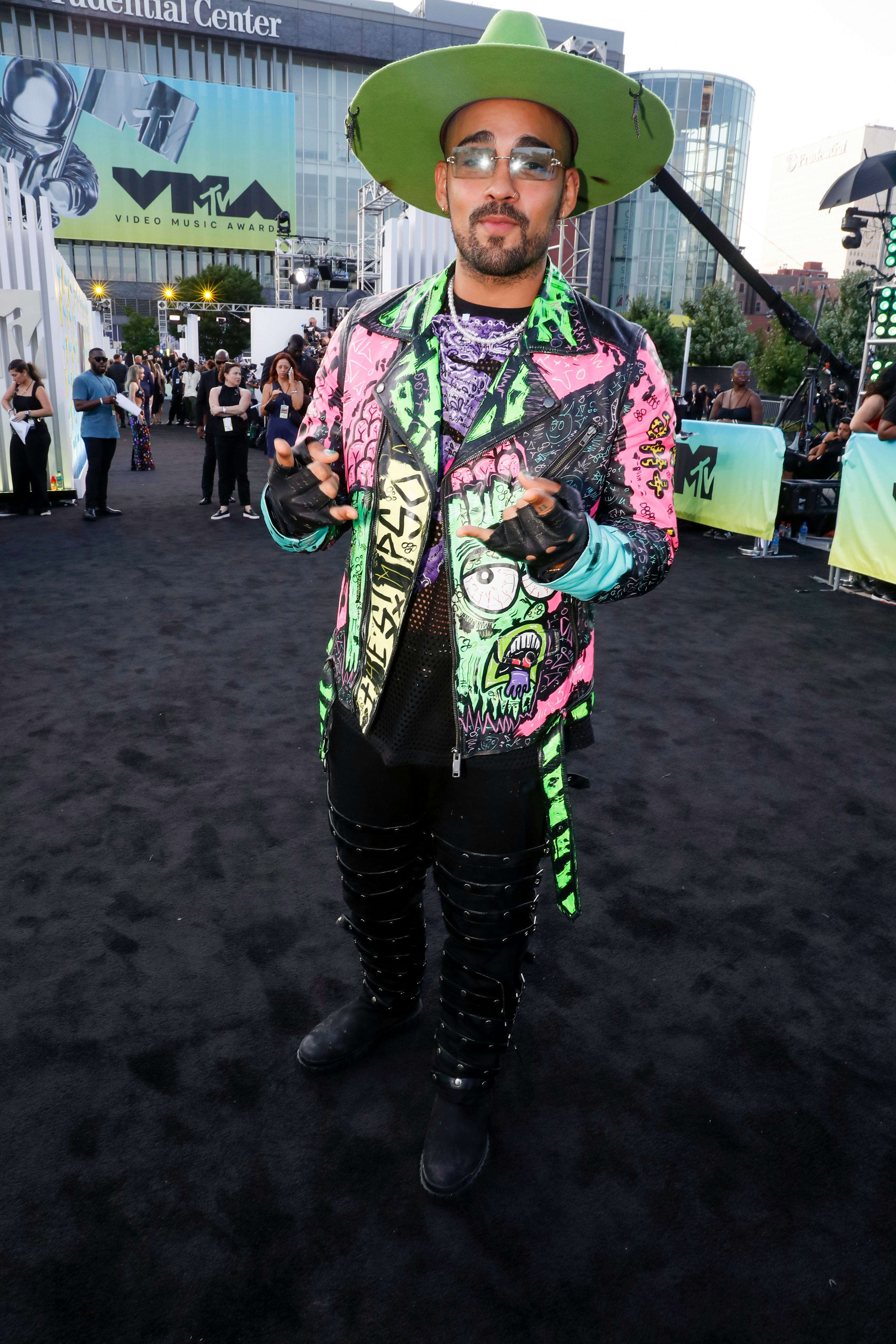 Samy Hawk attends the 2022 MTV VMAs at Prudential Center on August 28, 2022 in Newark, New Jersey.