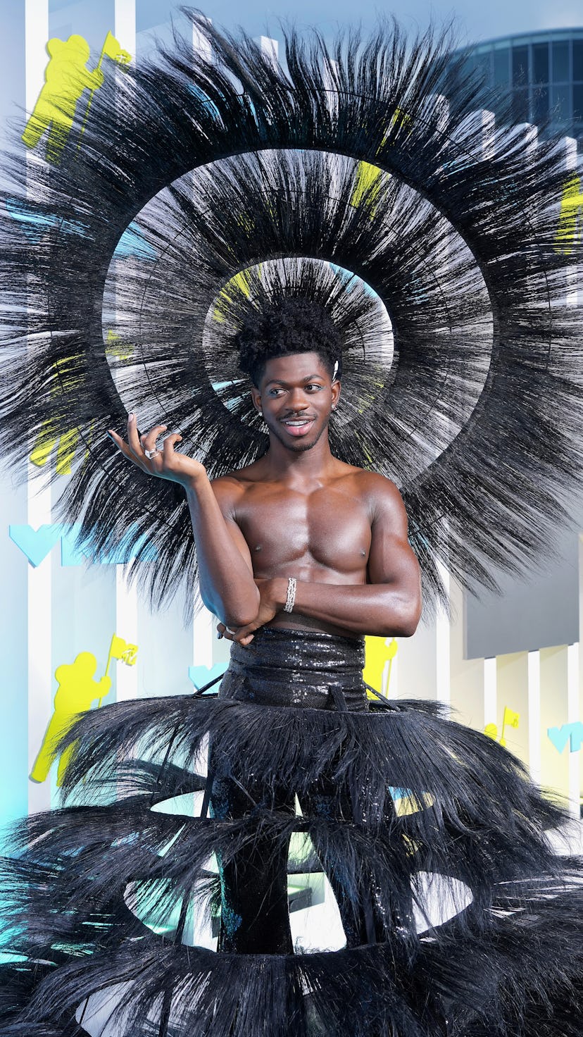Lil Nas X's 2022 MTV VMAs outfit on August 28, 2022 in Newark, New Jersey.