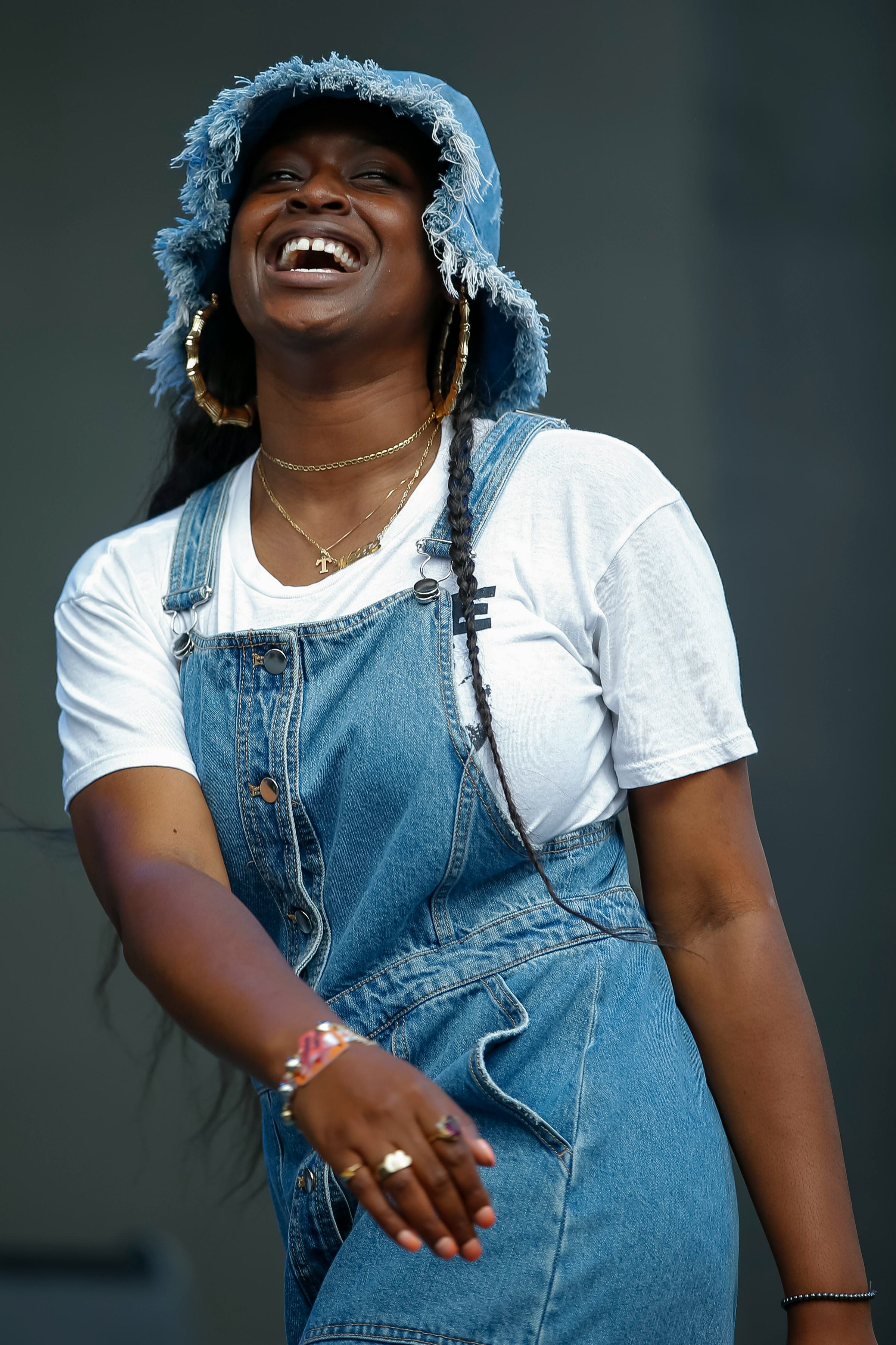 Tierra Whack performs wearing a denim bucket hat during day one of Pitchfork at Union Park on July 2&hellip;