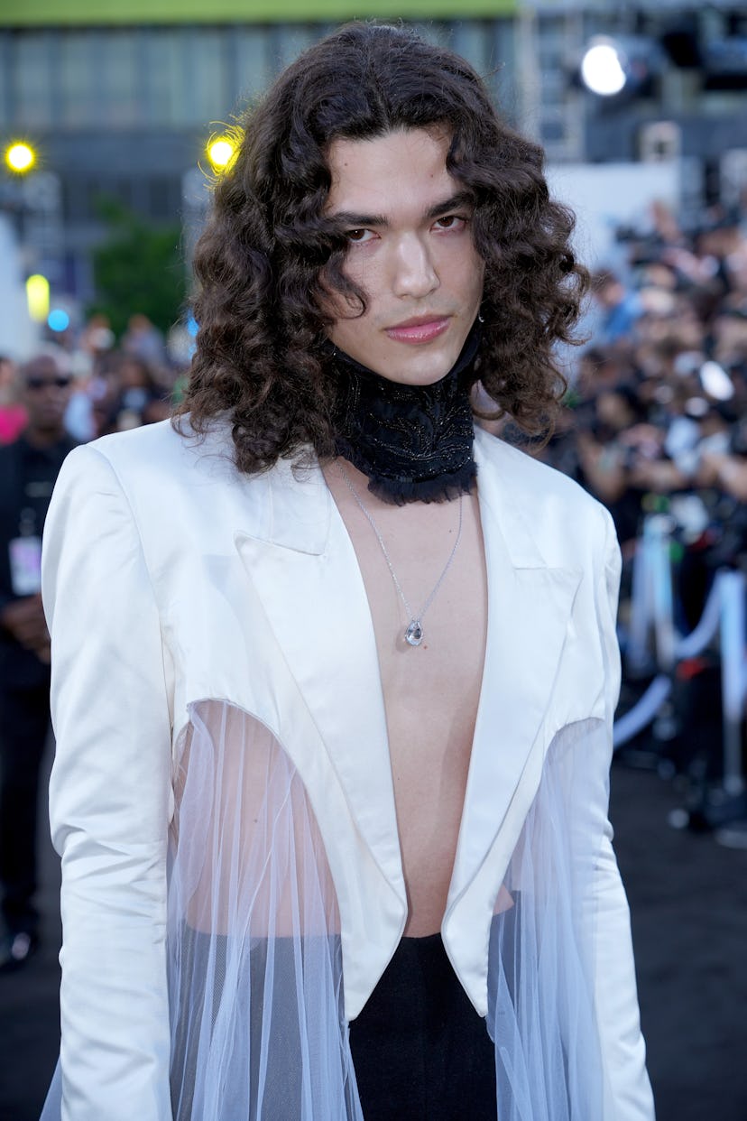 NEWARK, NEW JERSEY - AUGUST 28: Conan Gray attends the 2022 MTV VMAs at Prudential Center on August ...