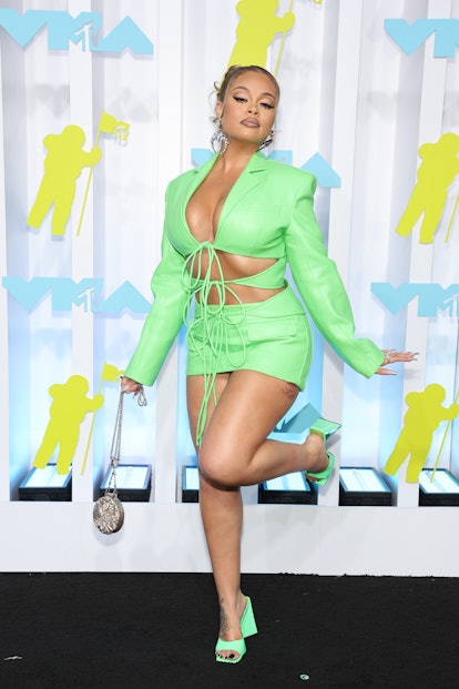 Latto attends the 2022 MTV VMAs at Prudential Center on August 28, 2022 in Newark, New Jersey. 