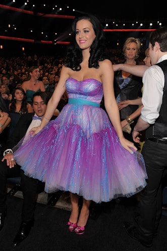 Singer Katy Perry aka Katy Brand attends the 2011 People's Choice Awards at Nokia Theater LA Live.