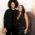 Colin Kaepernick and Nessa Diab attend the Premiere of Netflix's "Colin In Black And White" at Acade...