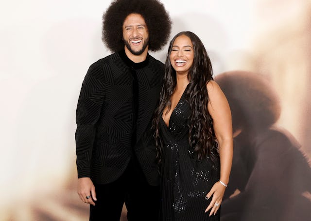 Colin Kaepernick and Nessa Diab attend the Premiere of Netflix's "Colin In Black And White" at Acade...
