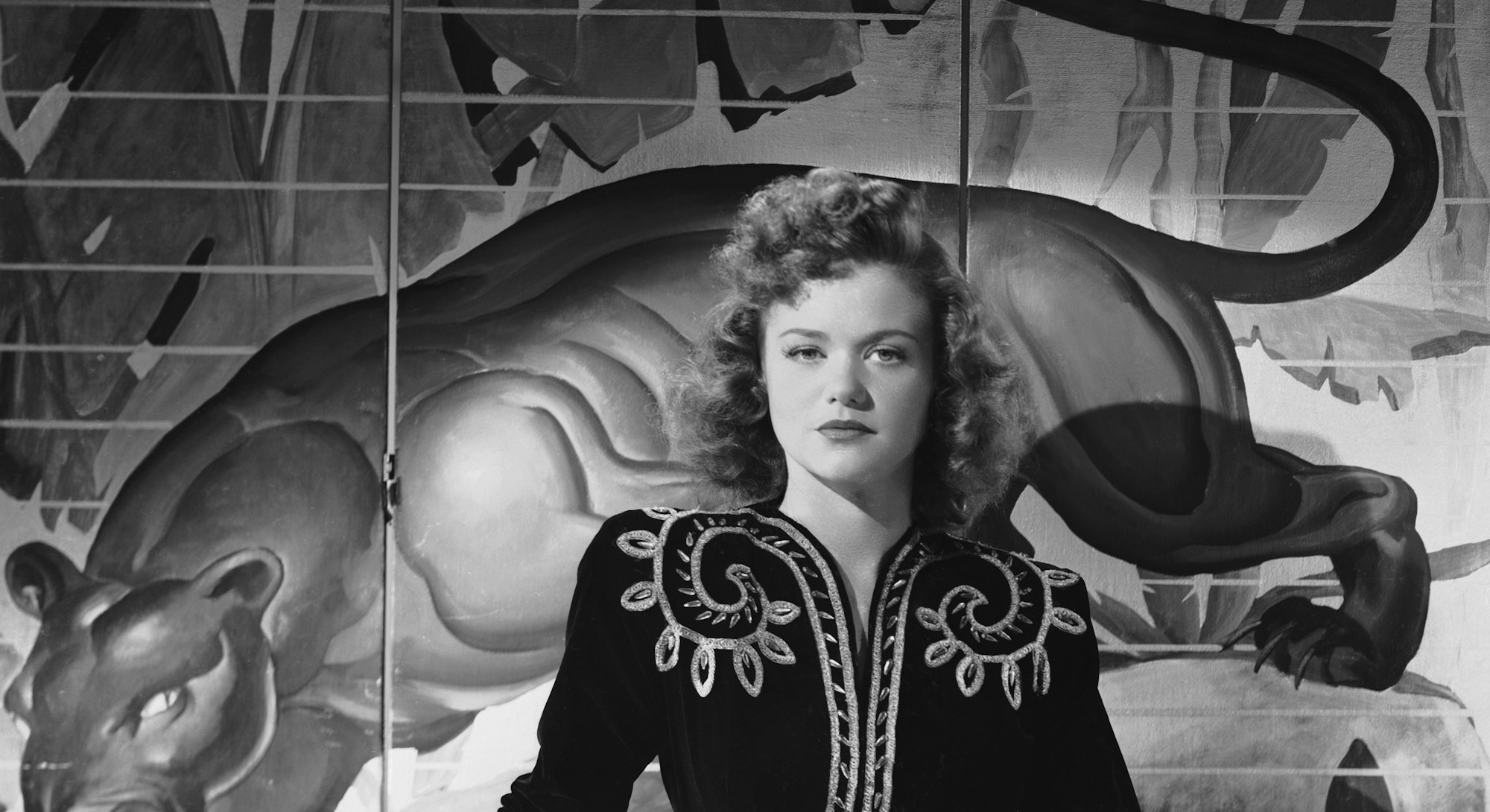 Around the time of her starring role in Jacques Tourneur's 'Cat People', French film actress Simone ...