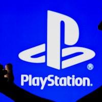 BRAZIL - 2022/05/02: In this photo illustration, the PlayStation logo is seen in the background of a...