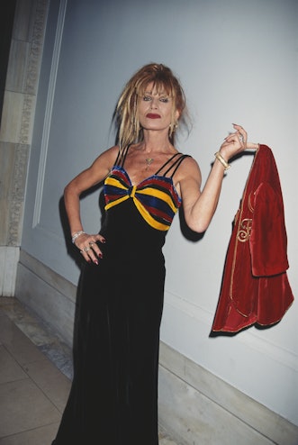 American fashion designer Betsey Johnson at a CNN party for journalist Elsa Klensch, New York City, ...