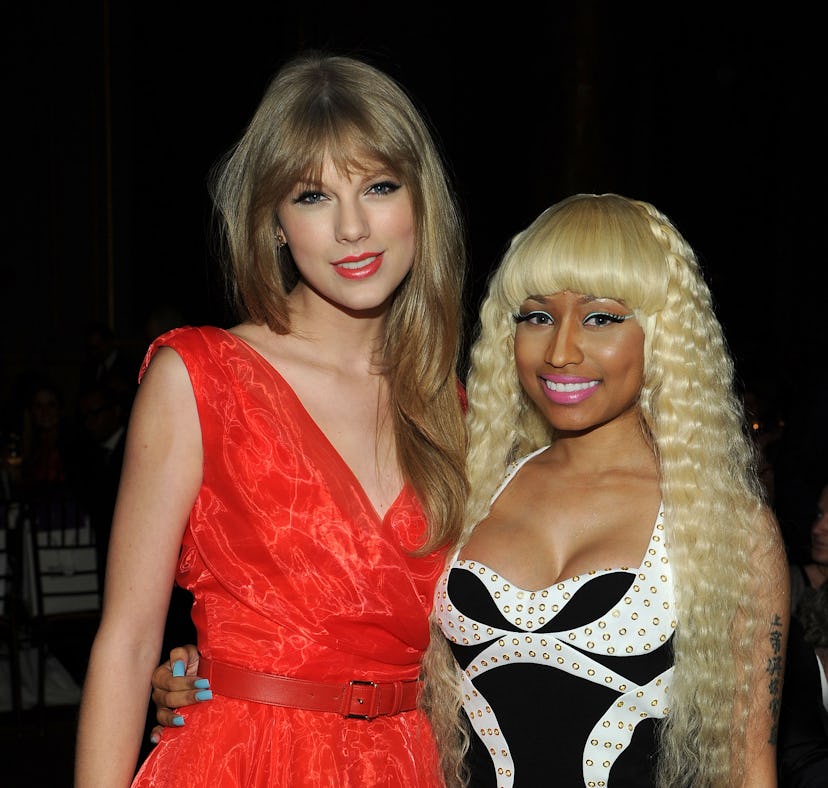 NEW YORK - DECEMBER 02:  Taylor Swift and Nicki Minaj attend the Billboard's Sixth Annual Women in M...