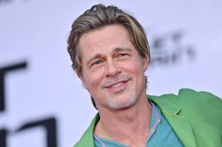 Brad Pitt tears up when discussing his daughters' accomplishments. Here, he attends the Los Angeles ...