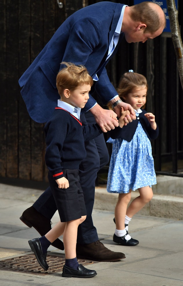 Princess Charlotte heading in to meet her baby brother.