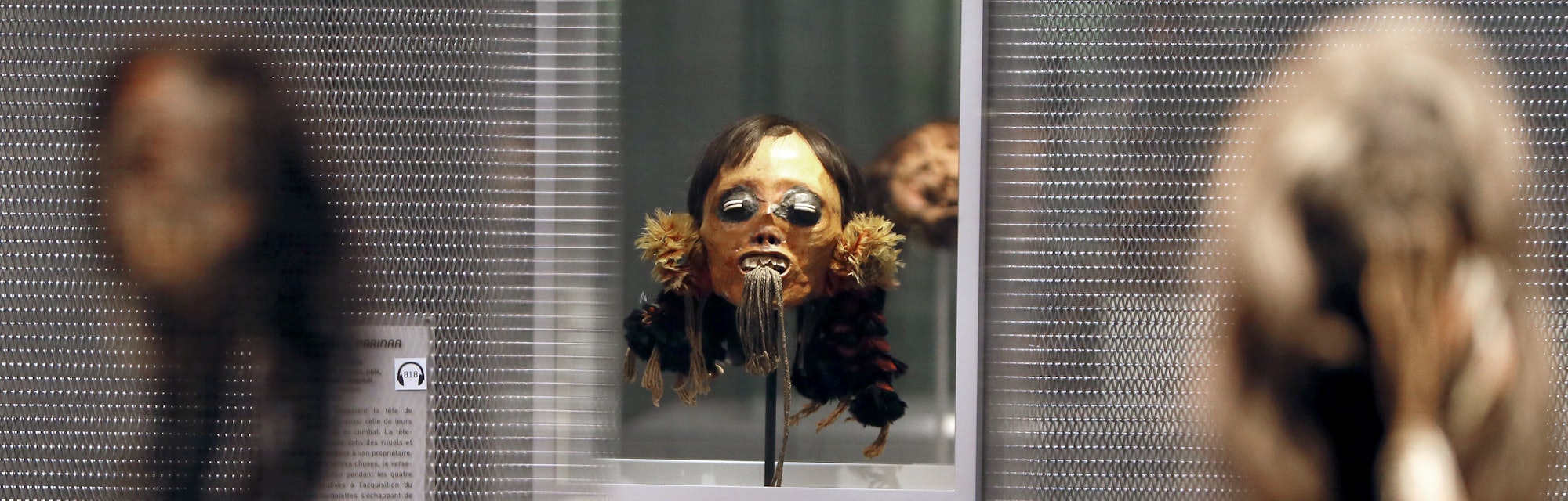 A tsantsa from the Shuar people, whose artifacts with murky origins have ended up in museums around ...