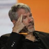 MIAMI, FLORIDA - JUNE 04:  MicroStrategy CEO Michael Saylor  speaks at the Bitcoin 2021 Convention, ...
