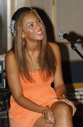 Beyonce Knowles during rehearsals before guesting on the Jo Whiley Radio 1 show at the Maida Vale St...