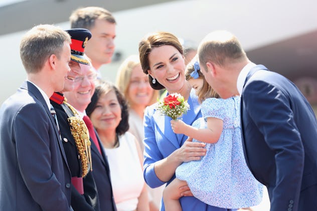 Prince William tried to make Princess Charlotte feel better.