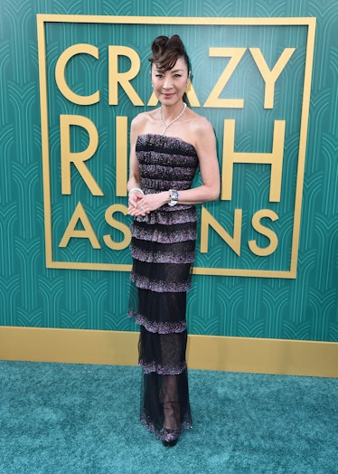 Michelle Yeoh attends the premiere of Warner Bros. Pictures' "Crazy Rich Asiaans" 