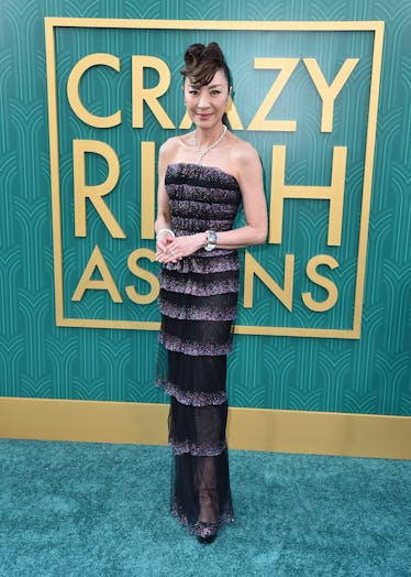 Michelle Yeoh attends the premiere of Warner Bros. Pictures' "Crazy Rich Asiaans"